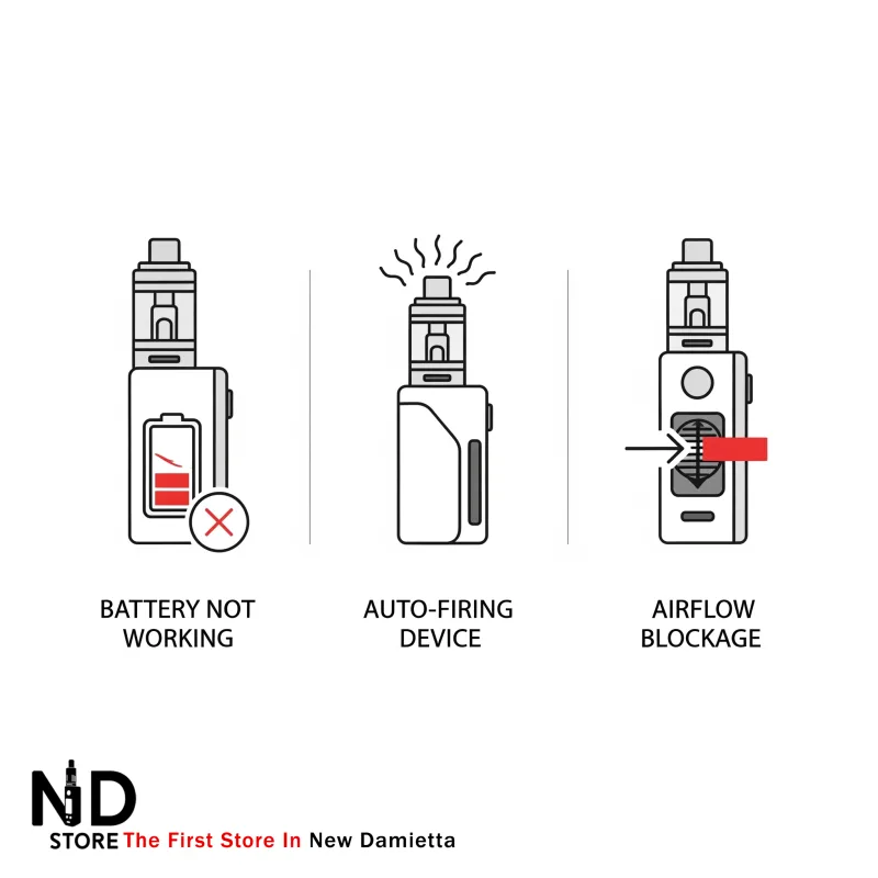 less common vape problems ND Store less common vape device problems - ND Store - أفضل فيب ستور في دمياط