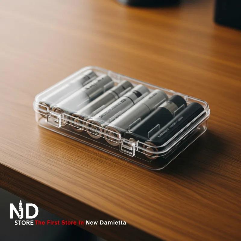 vape battery safety tips ND Store Safe handling tips for vape batteries including proper storage and protective cases - ND Store - أفضل فيب ستور في دمياط