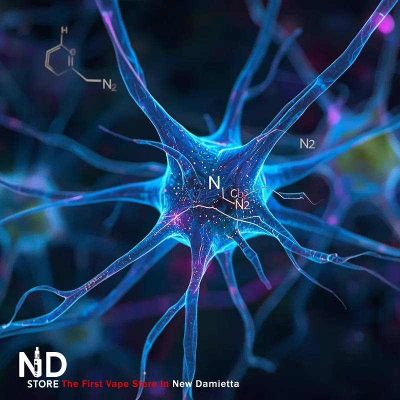 nicotine brain neurons رسم توضيحي يوضح تأثير النيكوتين على الجهاز العصبي - ND Store - أفضل فيب ستور في دمياط