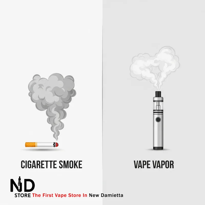 vape vs smoking مقارنة الفيب والتدخين التقليدي - ND Store - أفضل فيب ستور في دمياط