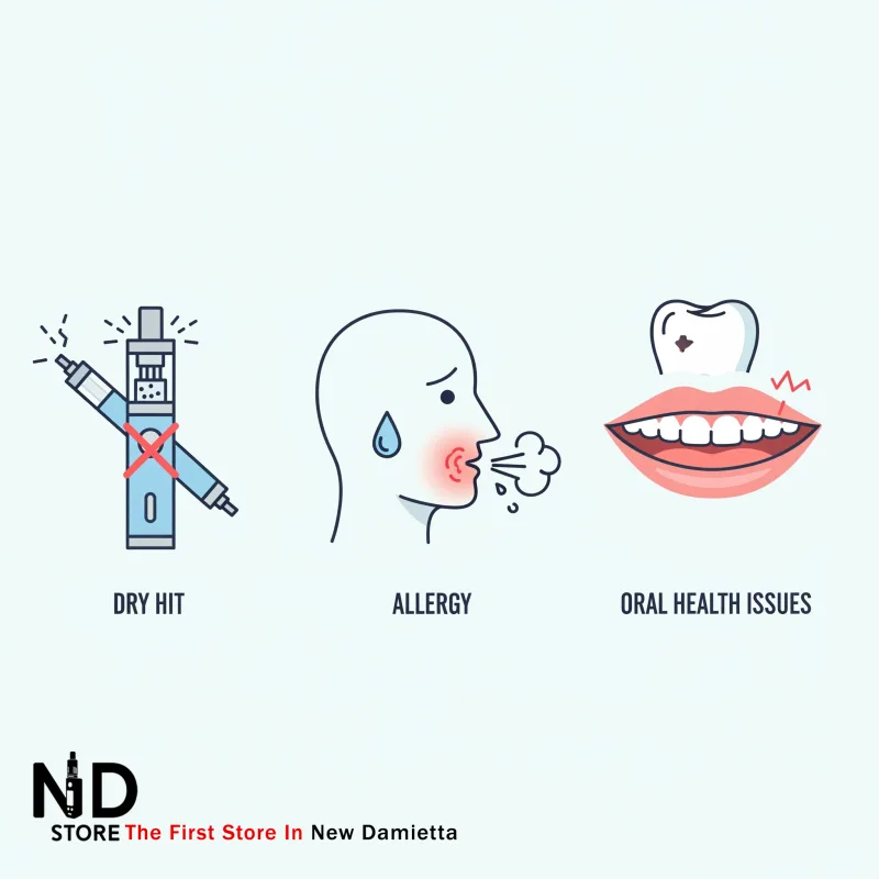 vaping less common توضح مشاكل أقل شيوعاً للفيب - ND Store - أفضل فيب ستور في دمياط