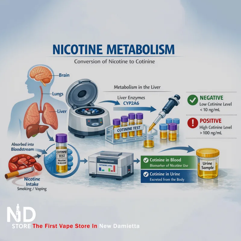 nicotine metabolism diagram عملية استقلاب النيكوتين ادخل الجسم